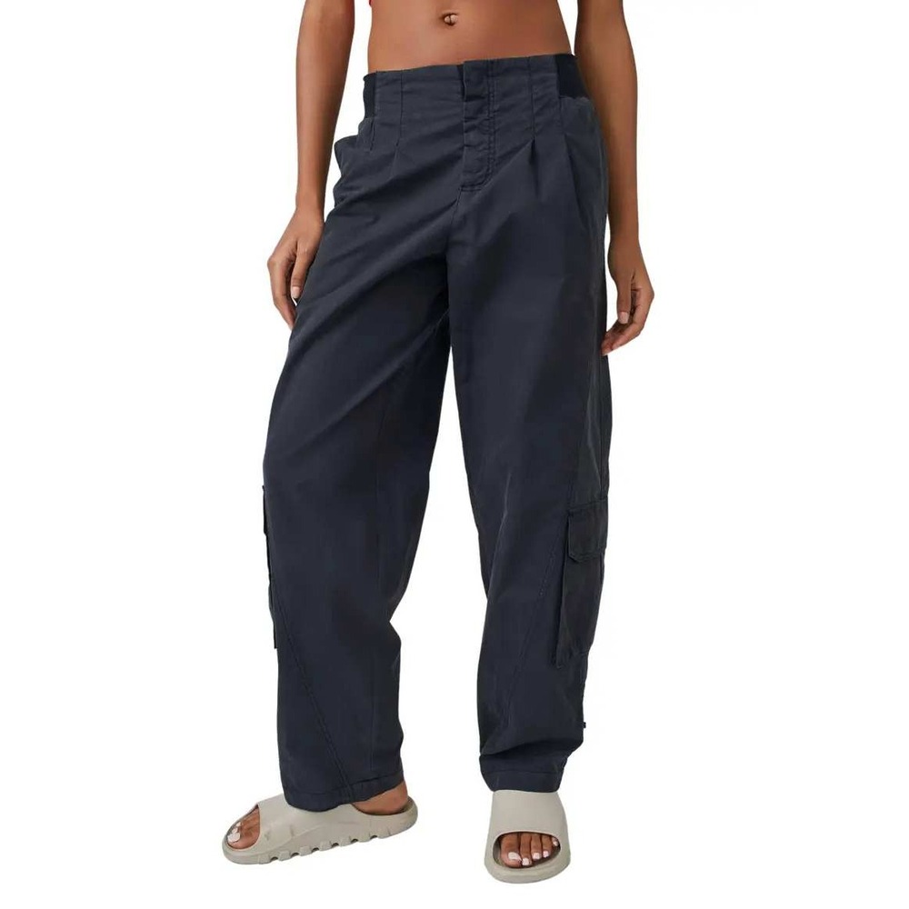 Free People Movement M Merzmerize Me Cargo High Waist Pleat Barrel Pants